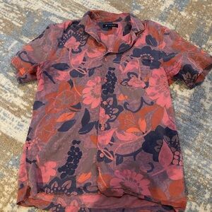 Daniel Cremieux Red and Purple Floral Men's Shirt